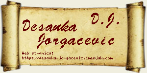 Desanka Jorgačević vizit kartica